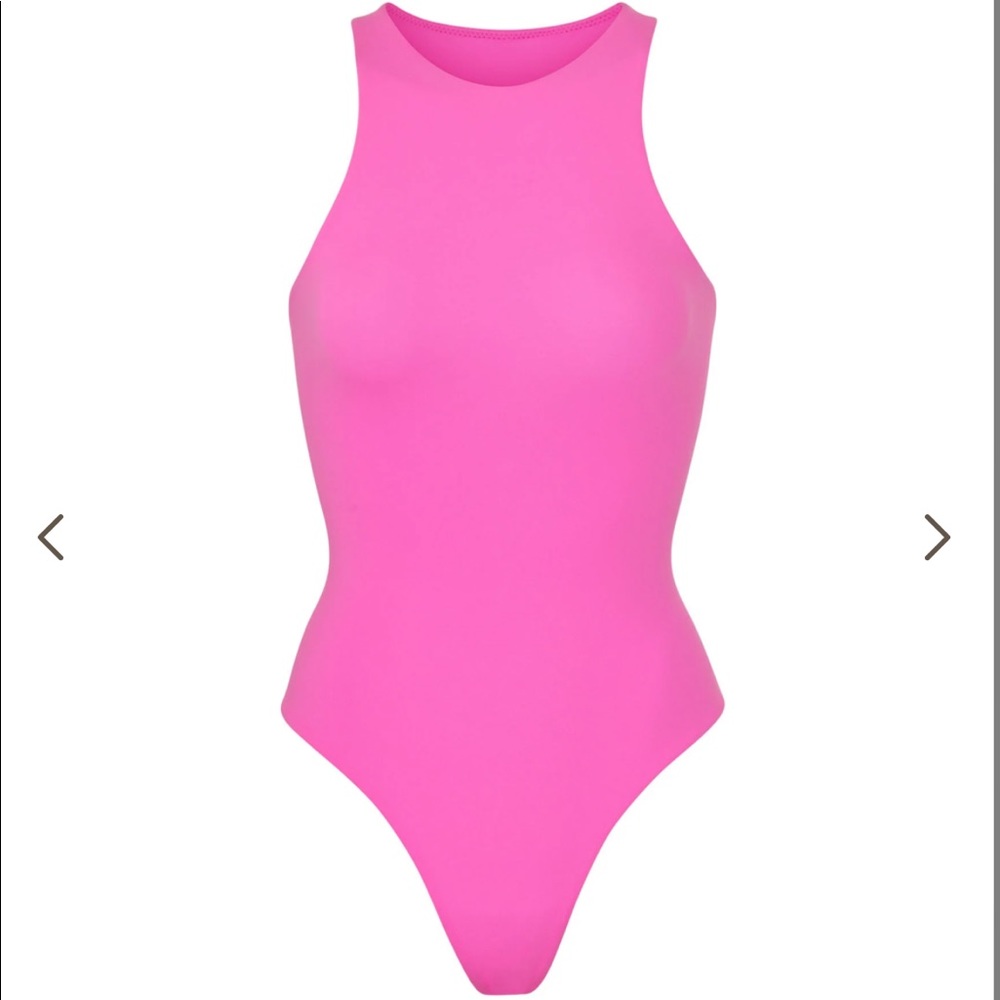 ❌SOLD❌ FITS EVERYBODY HIGH NECK BODYSUIT Neon ORCHID